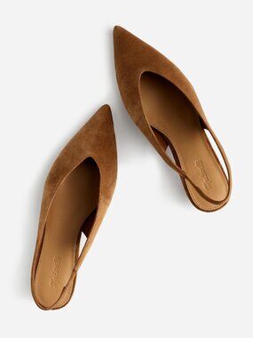 The Simone Kitten-Heel Slingback Pumps. Size 8.5